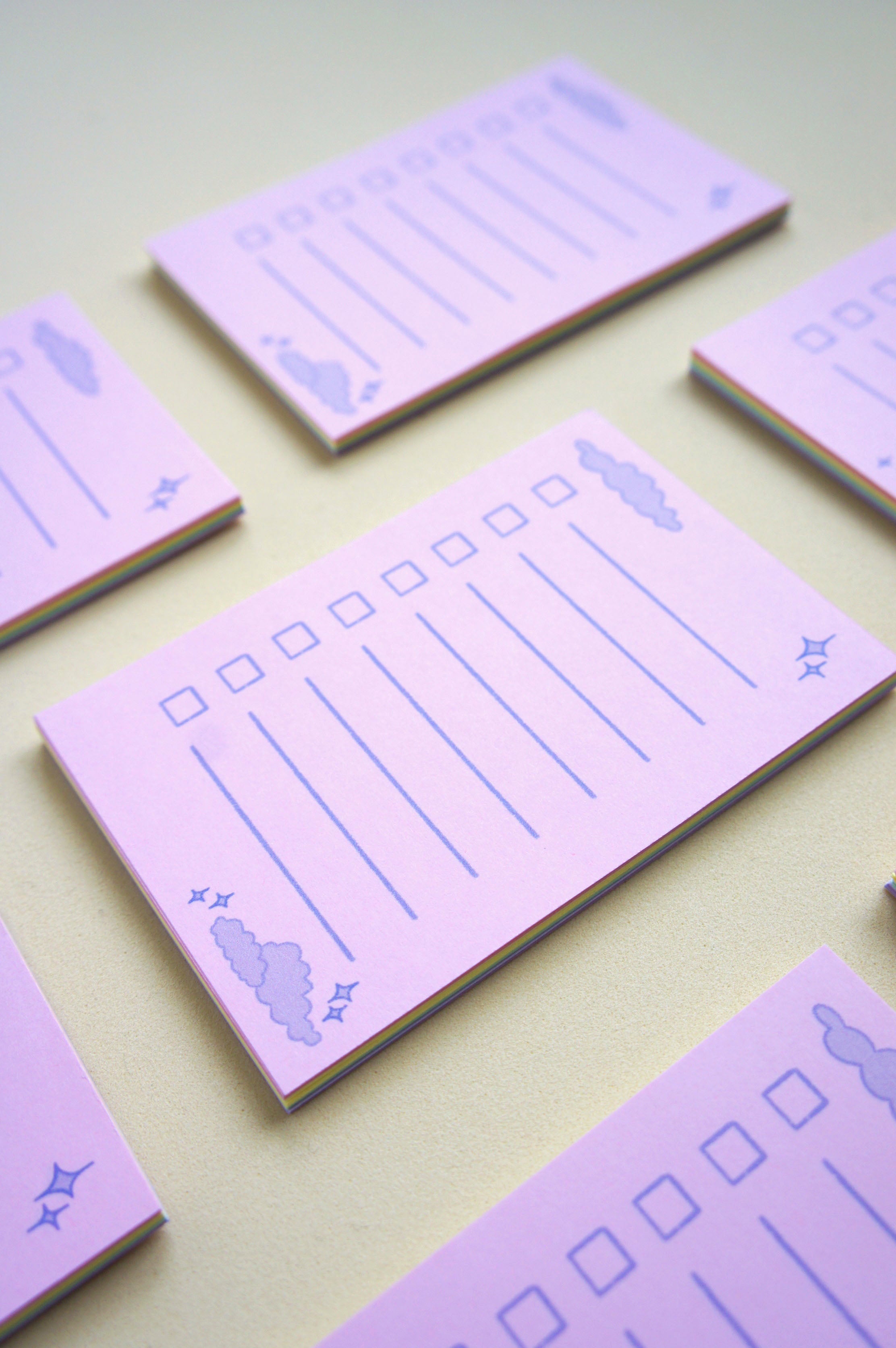 Pastel Rainbow to-do mini notepad