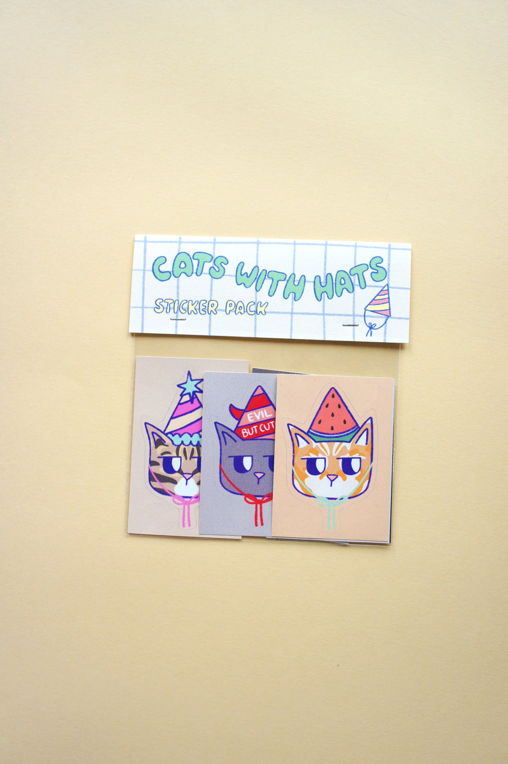 Cats with hats sticker pack