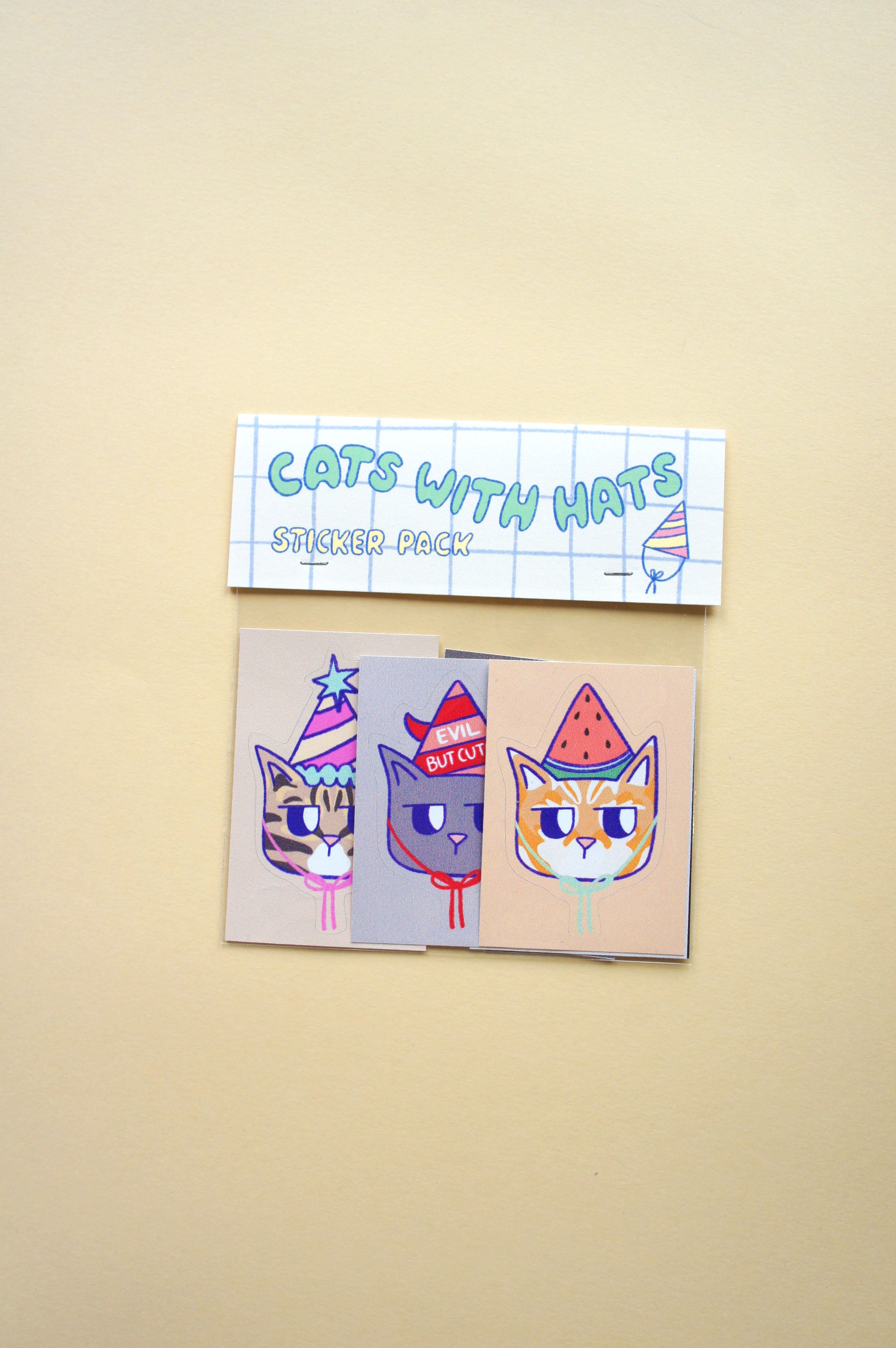 Cats with hats sticker pack
