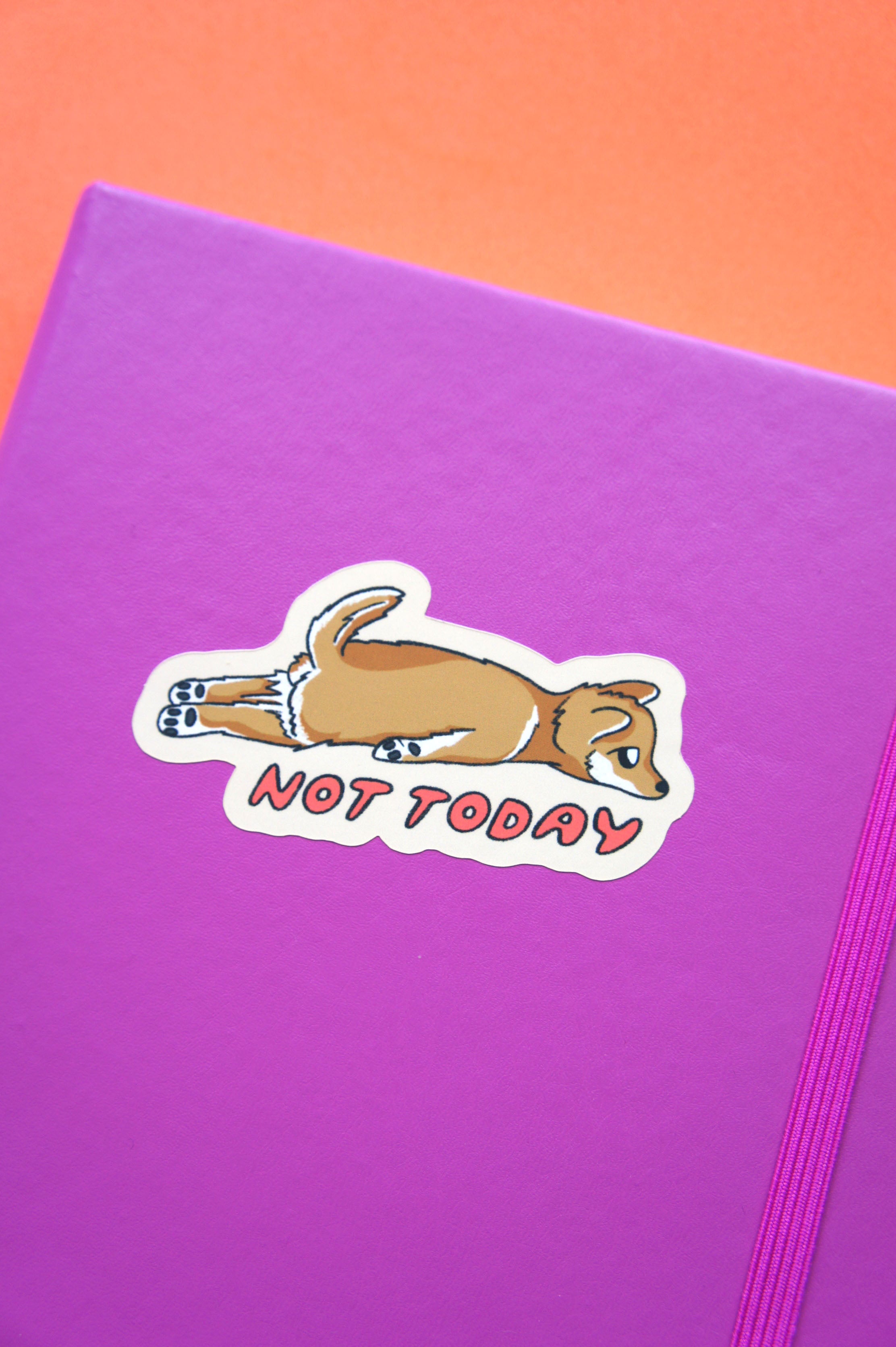 Not today shiba inu adesivo singolo