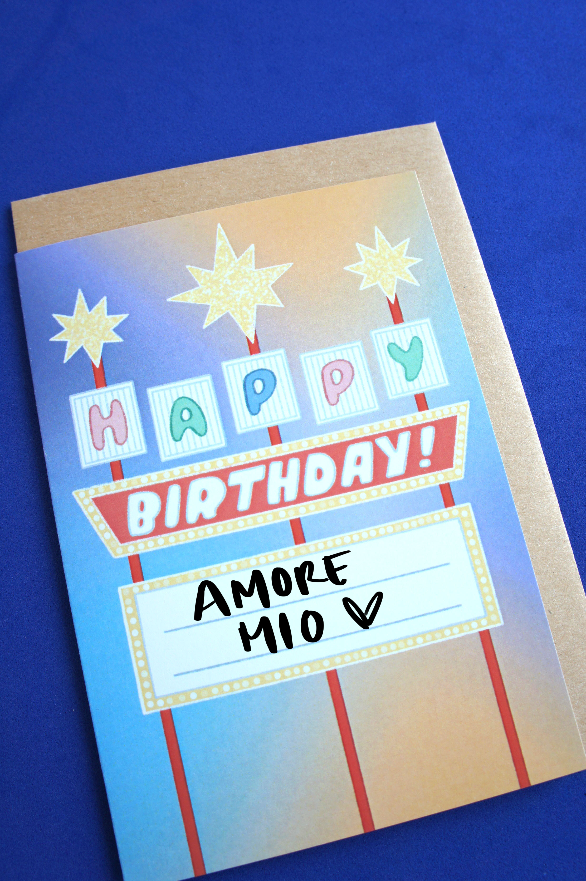 Insegna Las Vegas biglietto d'auguri personalizzabile