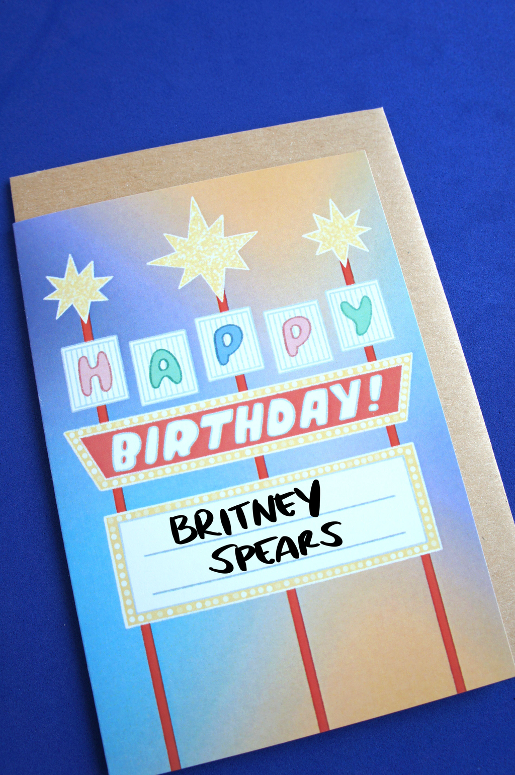 Insegna Las Vegas biglietto d'auguri personalizzabile