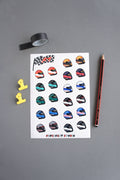 F1 2026 foglio adesivi A5