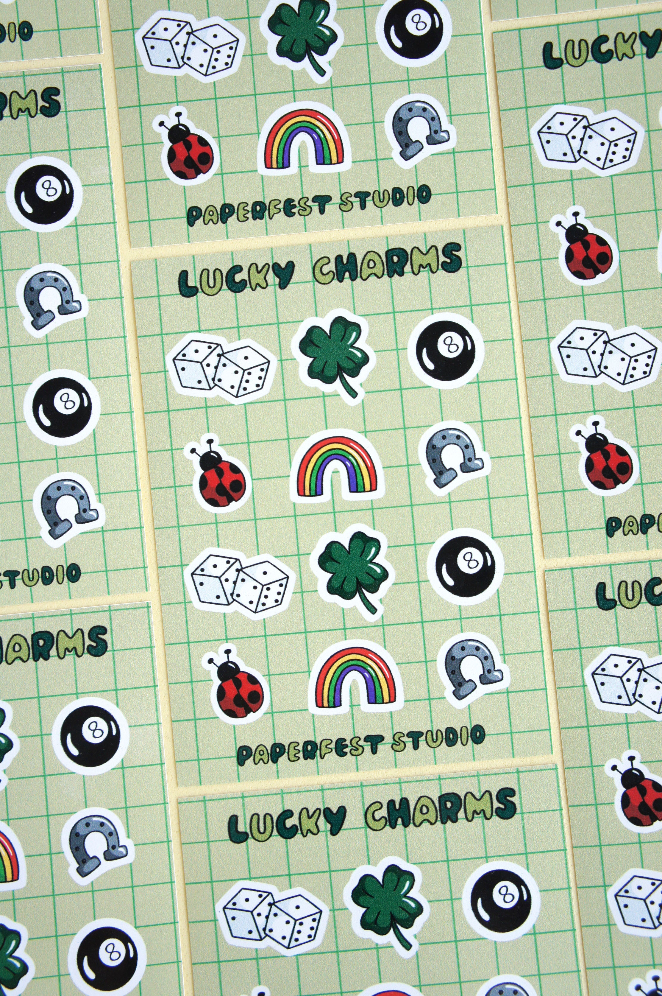Lucky Charms foglio adesivi A6